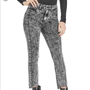 Guess Adel acid wash girlfriend jeans